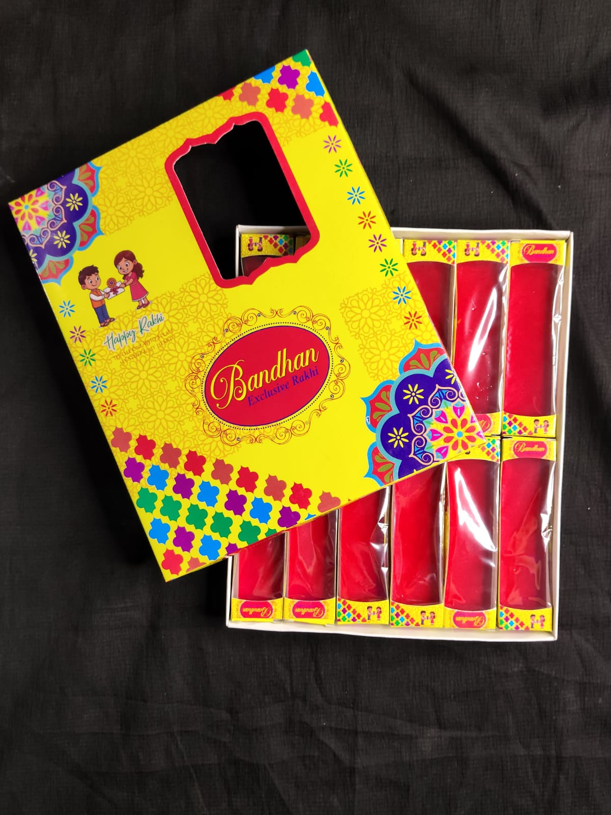 Traditional Rakhi Card and Gift Box Set | Beautiful Raksha Bandhan Packaging