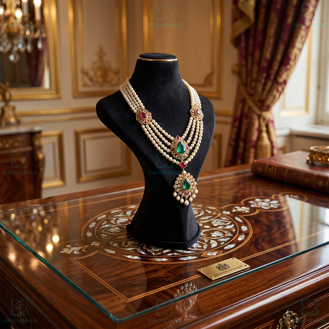 Velvet Jewellery Dummy Stand for Necklace Display