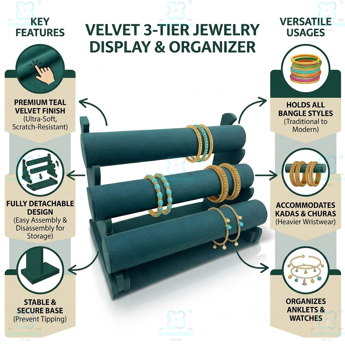 Designer Leather Velvet Necklace Set Organizer Box for Jewellery Collection