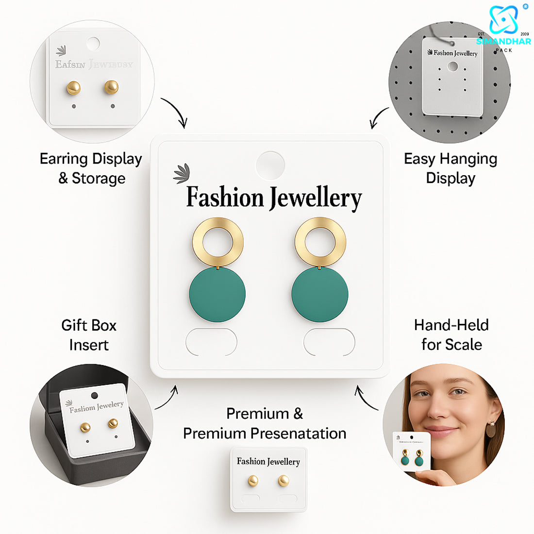 High-Quality Earring Display Cards for Studs – Premium Look
