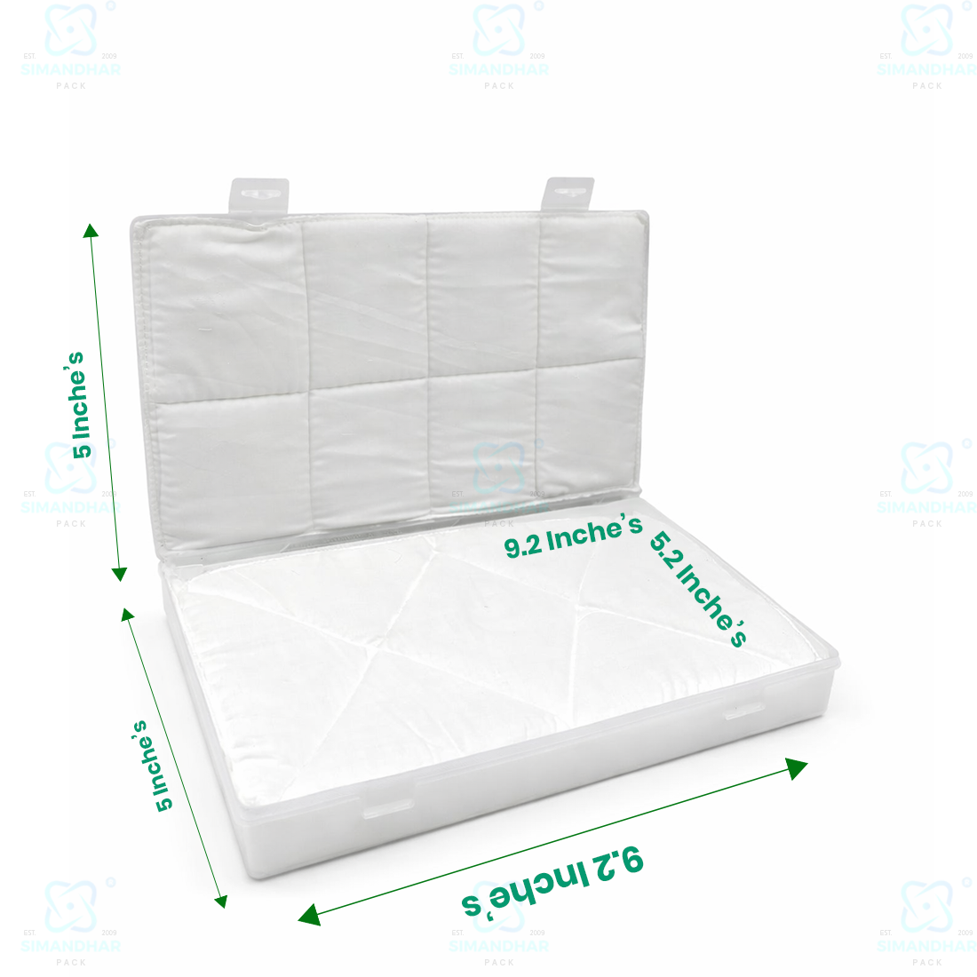 Multipurpose Plastic Jewellery Box with White Cushion Cotton Padding for Rings, Chains & Earrings