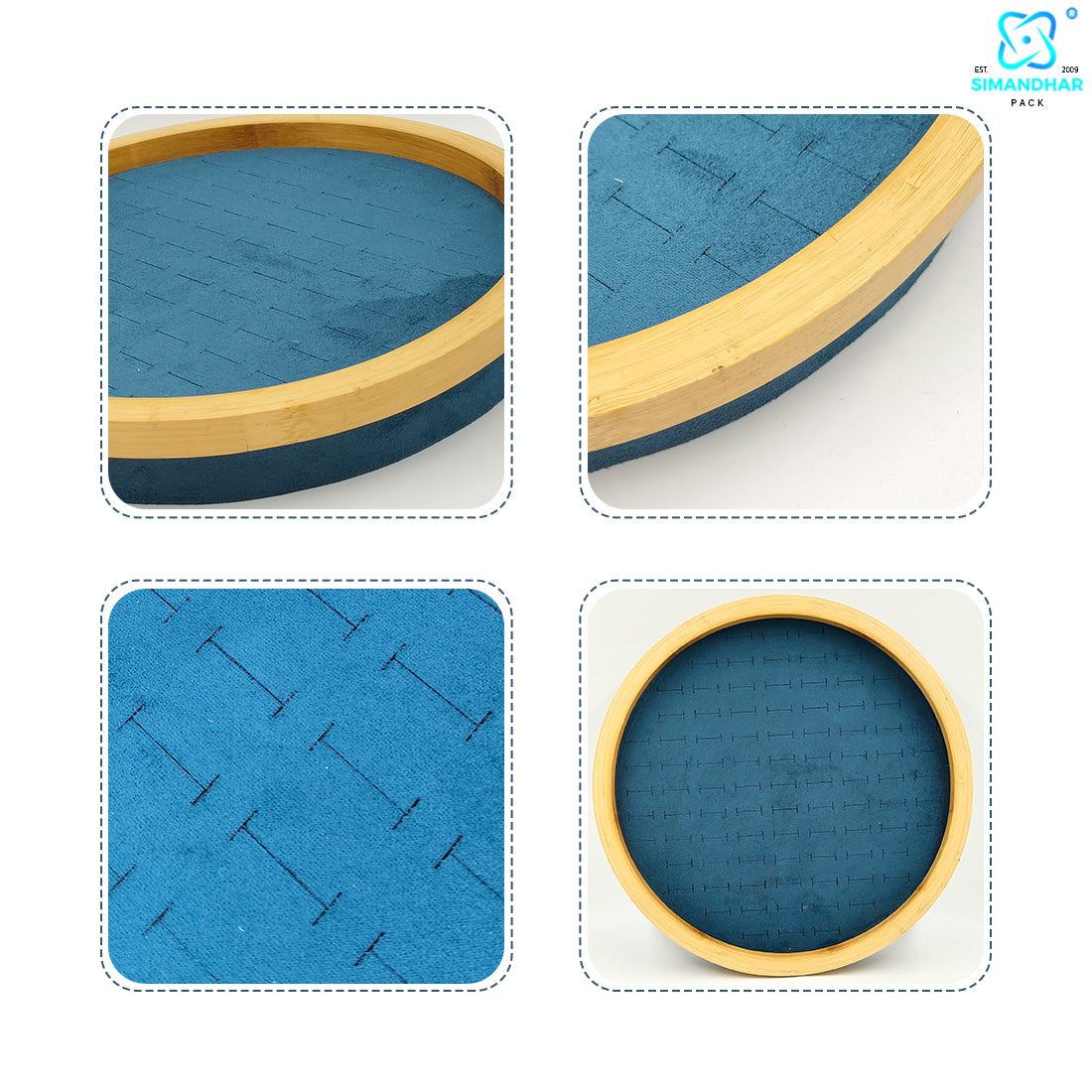Luxury Circular Velvet Ring Organizer