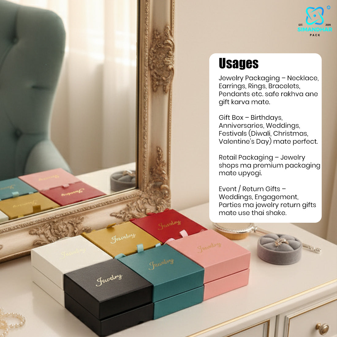 Fancy Paper Box for Jewellery Organizer – Stylish & Durable Storage