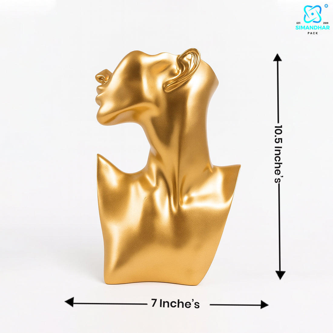 Premium Golden Mannequin Statue for Jewellery Shops & Exhibitions