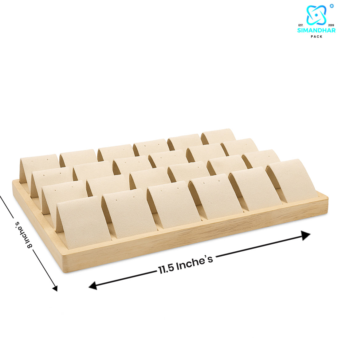 Stylish Cream Jewellery Tray for Earrings Showcase