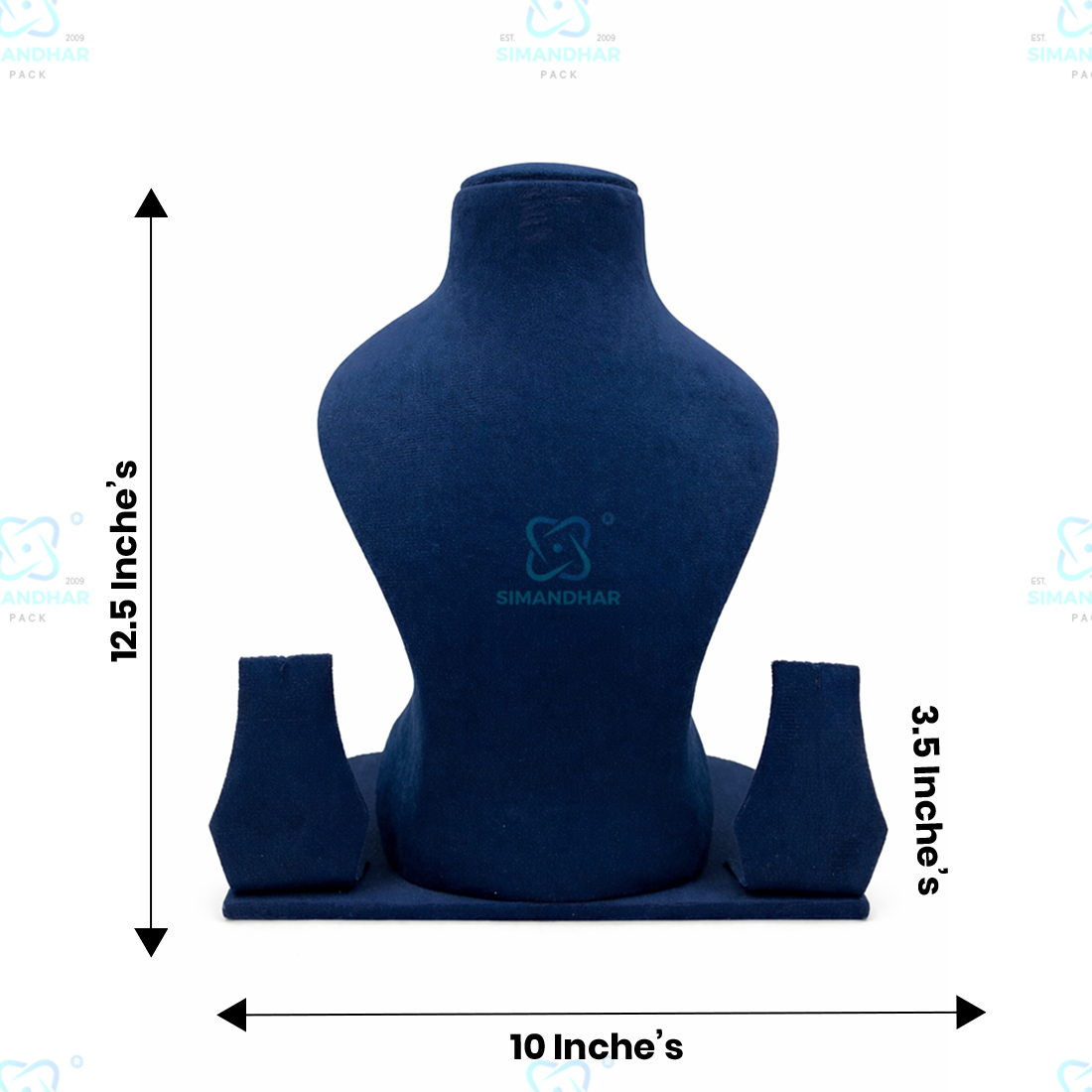 Luxury Velvet Bust Stand for Jewellery Display in ShowroomLuxury Velvet Bust Stand for Jewellery Display in Showroom