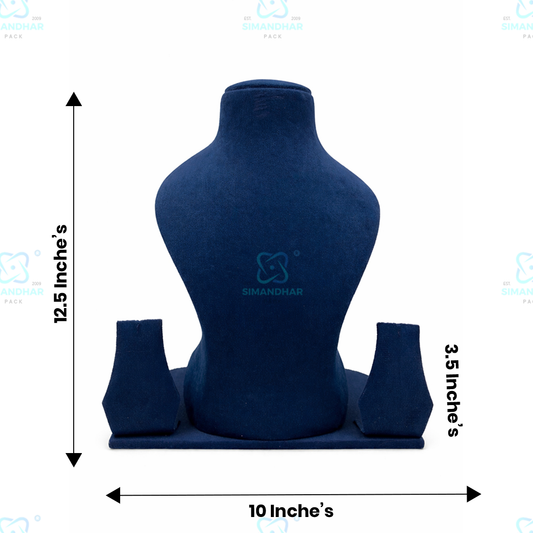 Luxury Velvet Bust Stand for Jewellery Display in ShowroomLuxury Velvet Bust Stand for Jewellery Display in Showroom