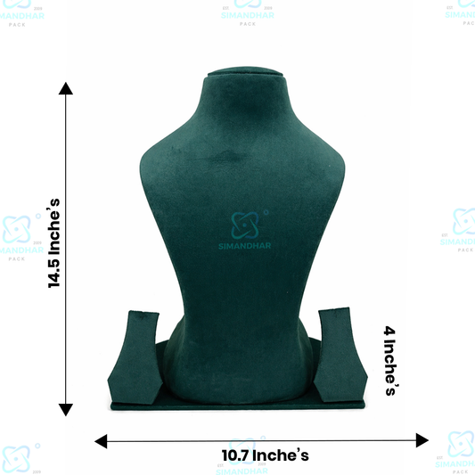 Velvet Jewellery Display Bust Stand – Stylish Showcase for Necklace & Accessories