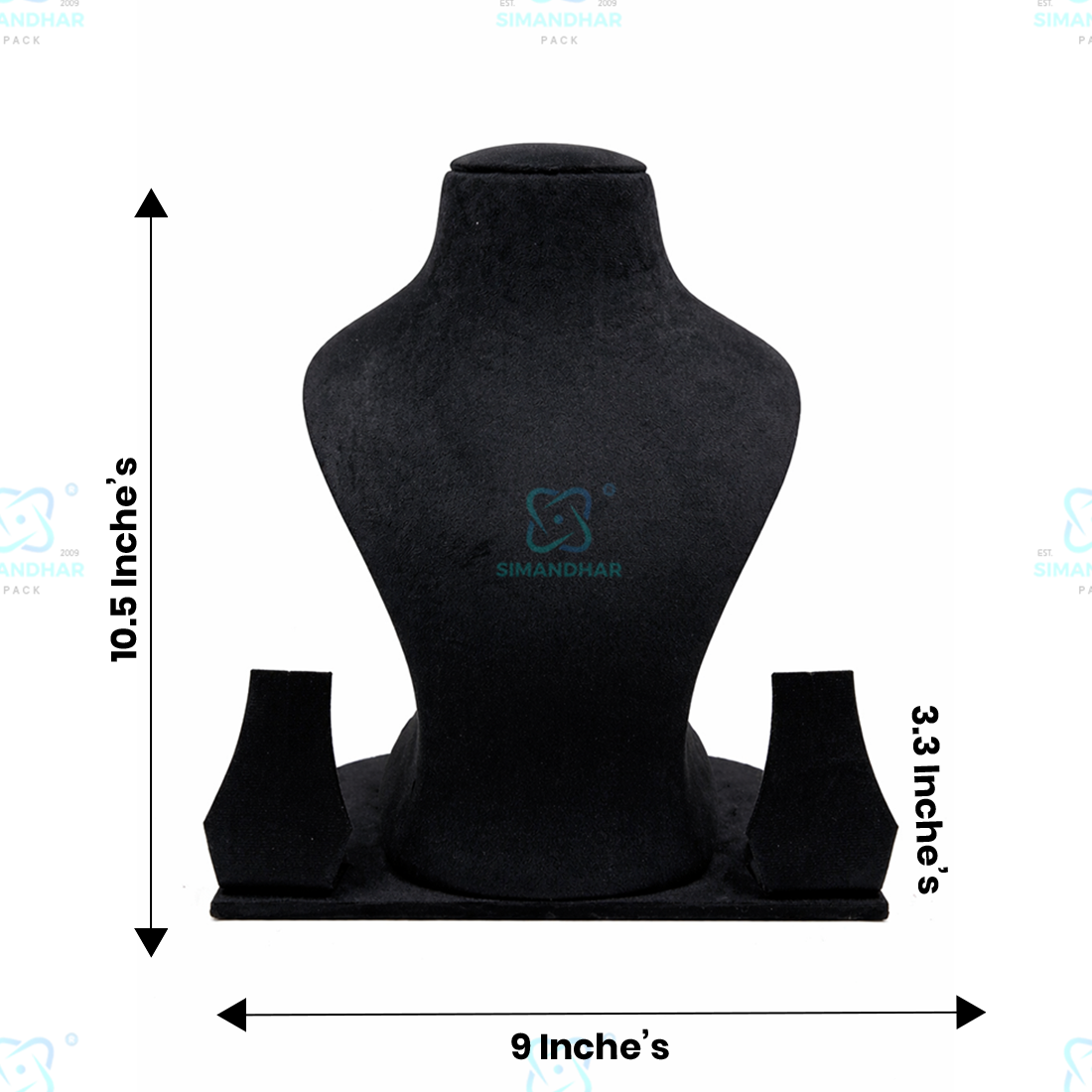 Velvet Necklace Display Bust – Premium Jewellery Showcase Stand for Retail & Photography