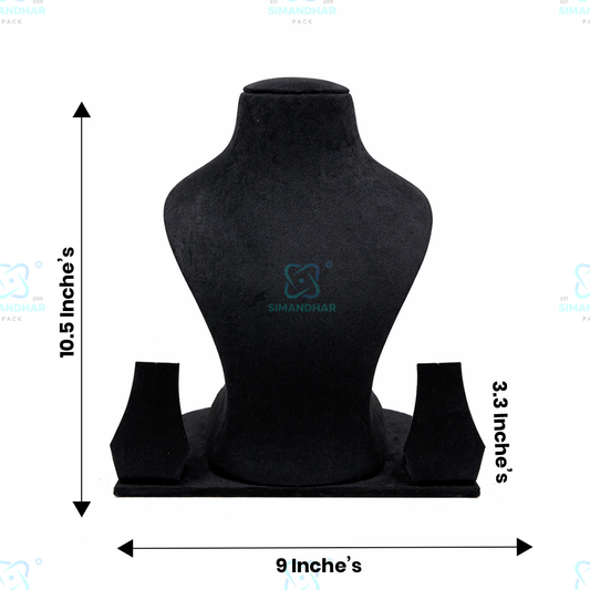 Velvet Necklace Display Bust – Premium Jewellery Showcase Stand for Retail & Photography