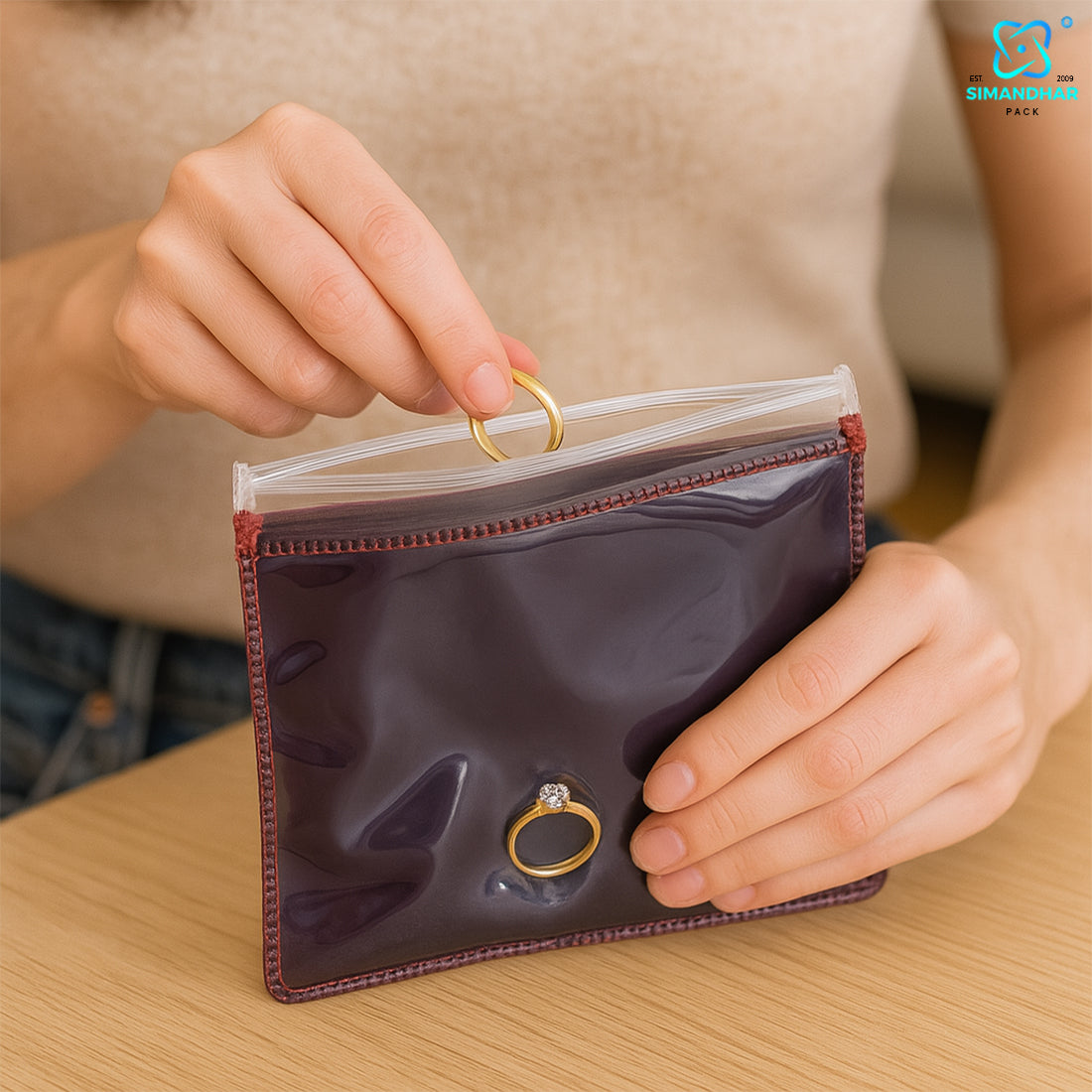 Maroon Velvet Pouch for Rings, Bracelets, Chains – Multipurpose Use
