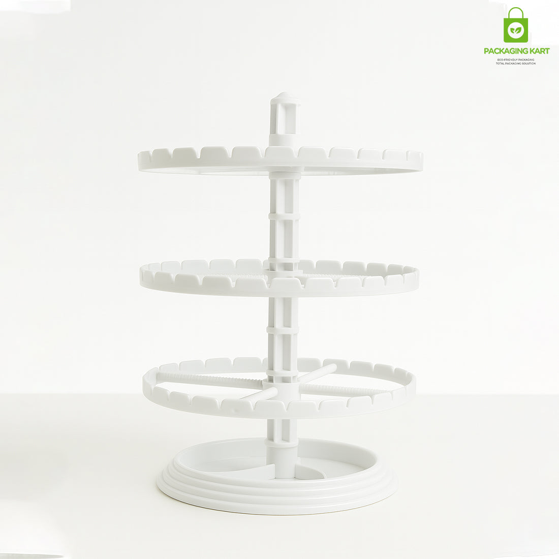 Rotating Round Plastic Stand for Earrings & Studs