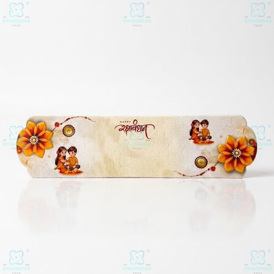 Luxury Printed Rakhi Card for Raksha Bandhan Packaging