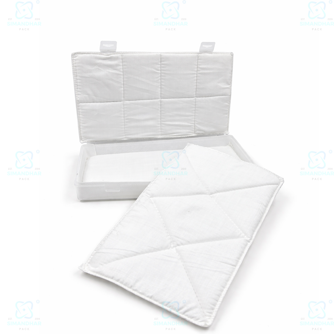 Multipurpose Plastic Jewellery Box with White Cushion Cotton Padding for Rings, Chains & Earrings