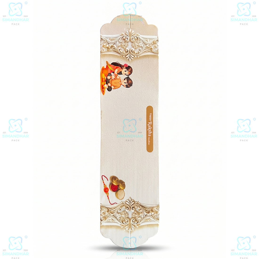 Luxury Printed Rakhi Card for Raksha Bandhan Packaging