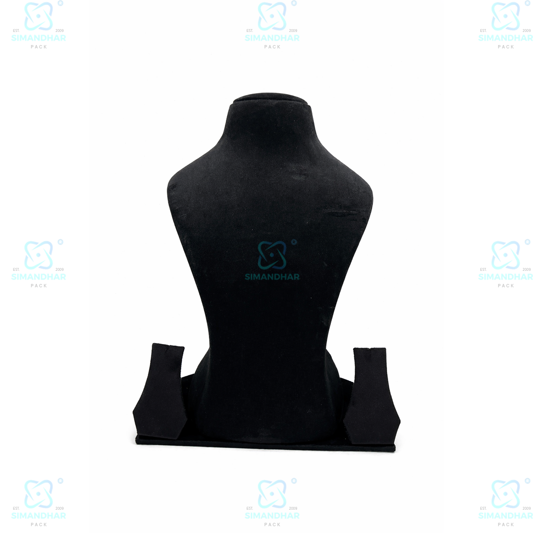 High-Quality Velvet Jewellery Display Bust for Chain, Pendant & Choker