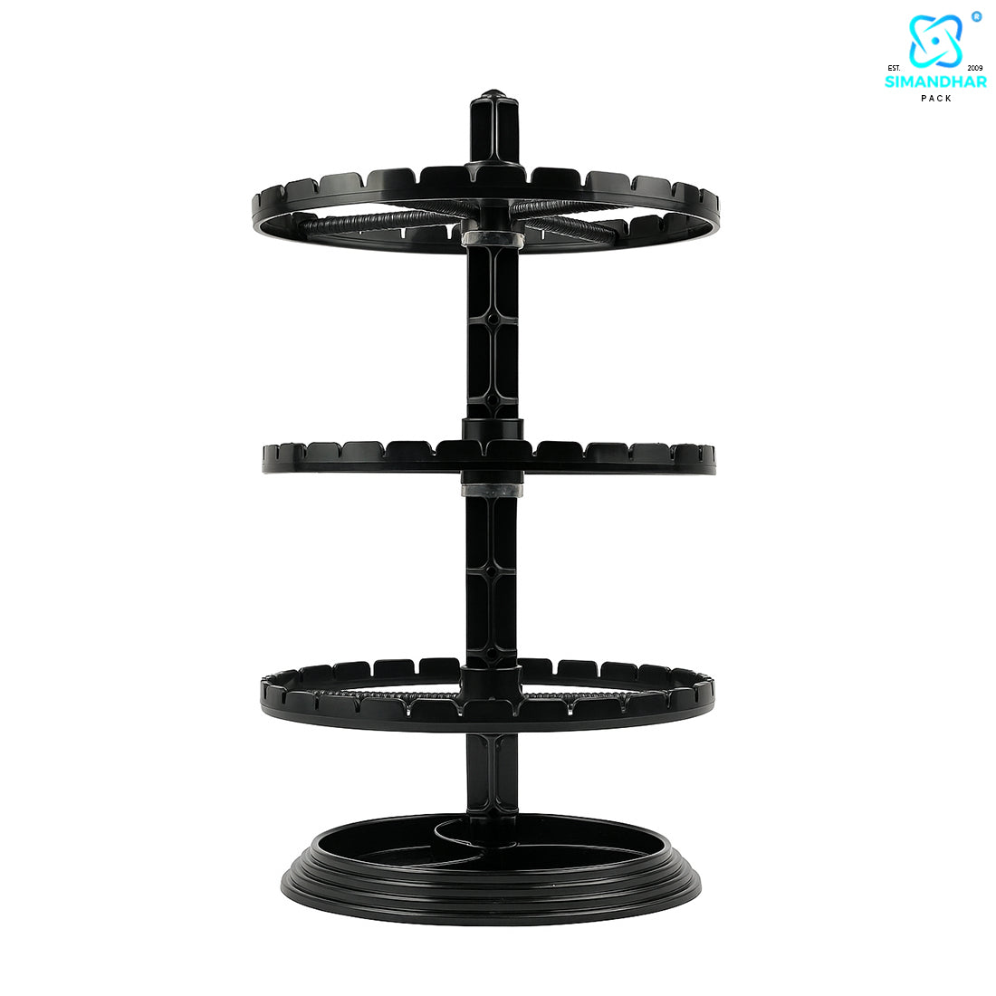 Rotating Round Plastic Stand for Earrings & Studs