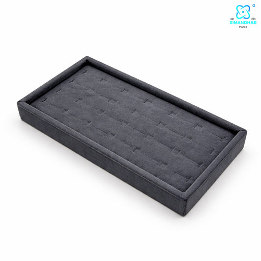 Soft Velvet Ring Storage Tray for Jewellery Organization