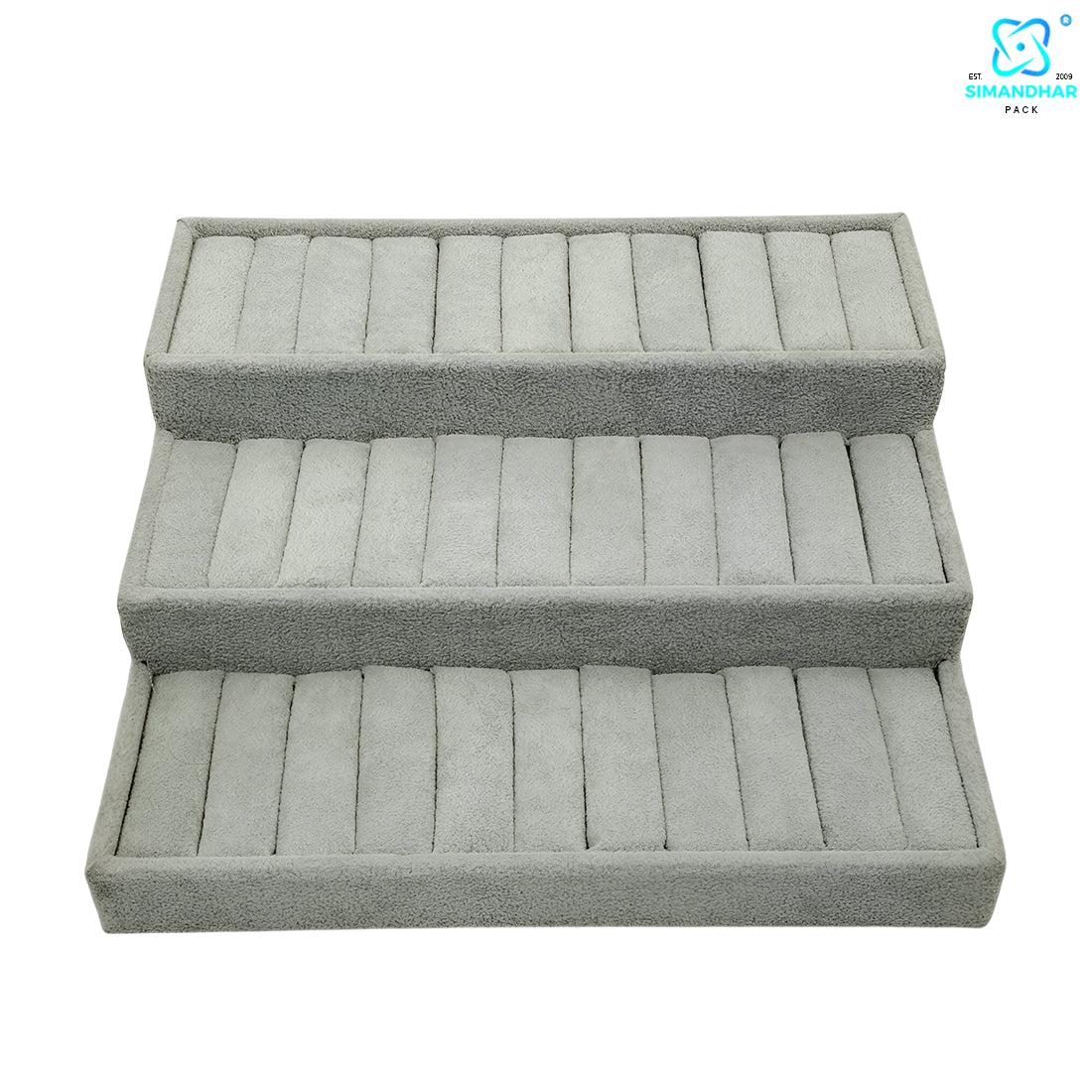 3 Layer Jewelry Tray for Bangles – Premium Velvet Multi-Level Storage