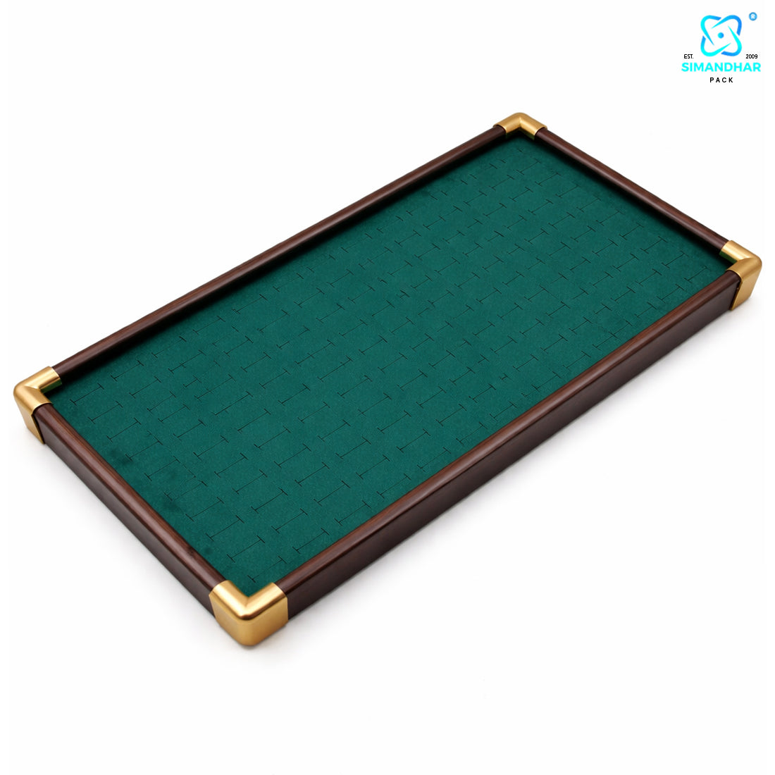 Fancy Velvet Rings Wooden Display Tray for Jewellery