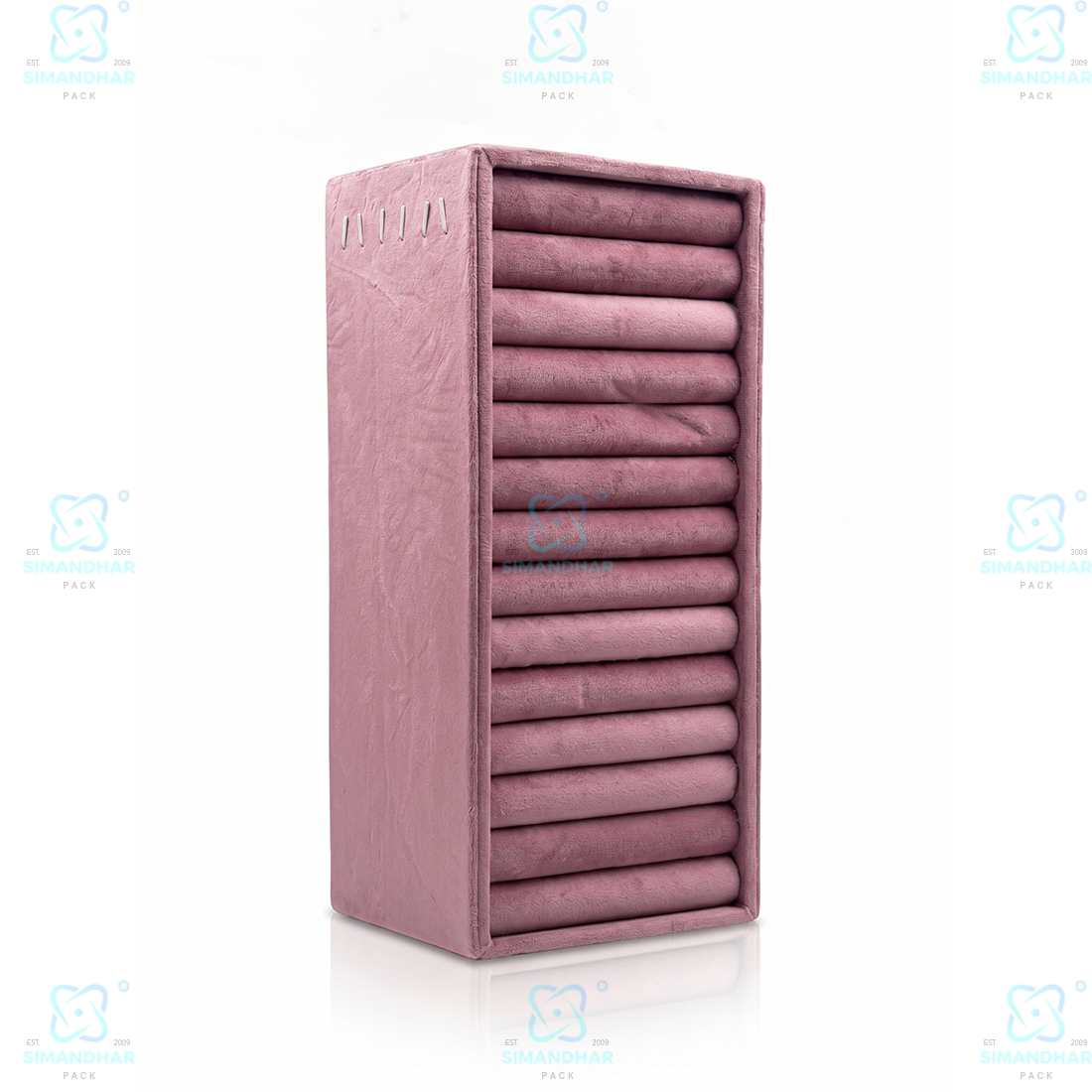 Premium Rings & Chain Display Stand – Elegant Velvet Jewellery Organizer