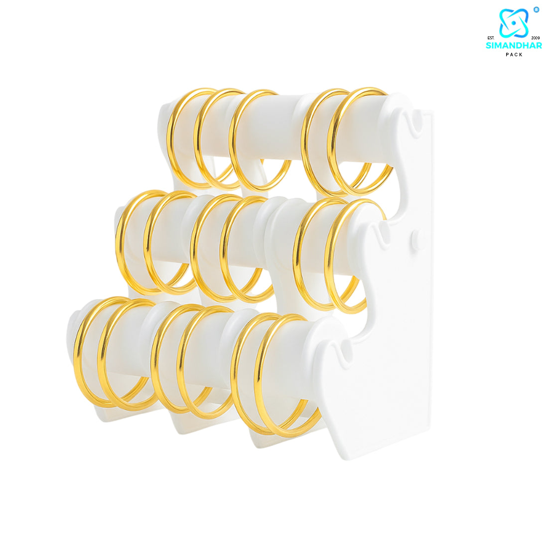 white , black Plastic 3 Roll Jewelry Bangle Display Stand Holder For Jewelry Storage And Jewelry Shop