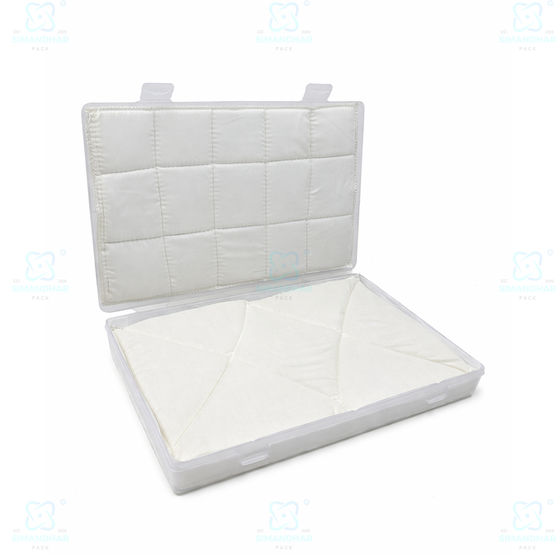 Protective Jewellery Plastic Box with White Cushion Cotton Padding for Safe Jewellery Storage