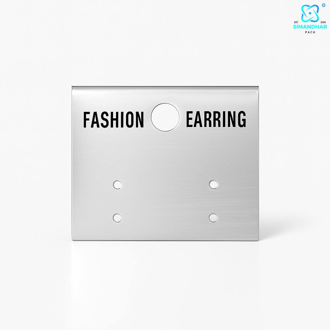 Earring Display Cards Silver Finish – Ideal for Studs, Hoops & Dangling Earrings