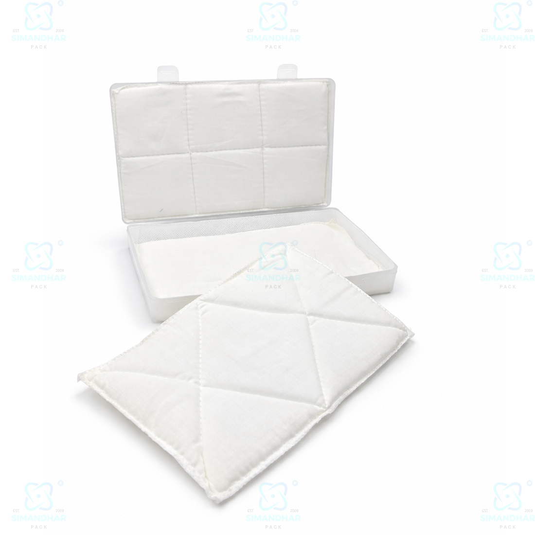 Multipurpose Plastic Jewellery Box with White Cushion Cotton Padding for Rings, Chains & Earrings