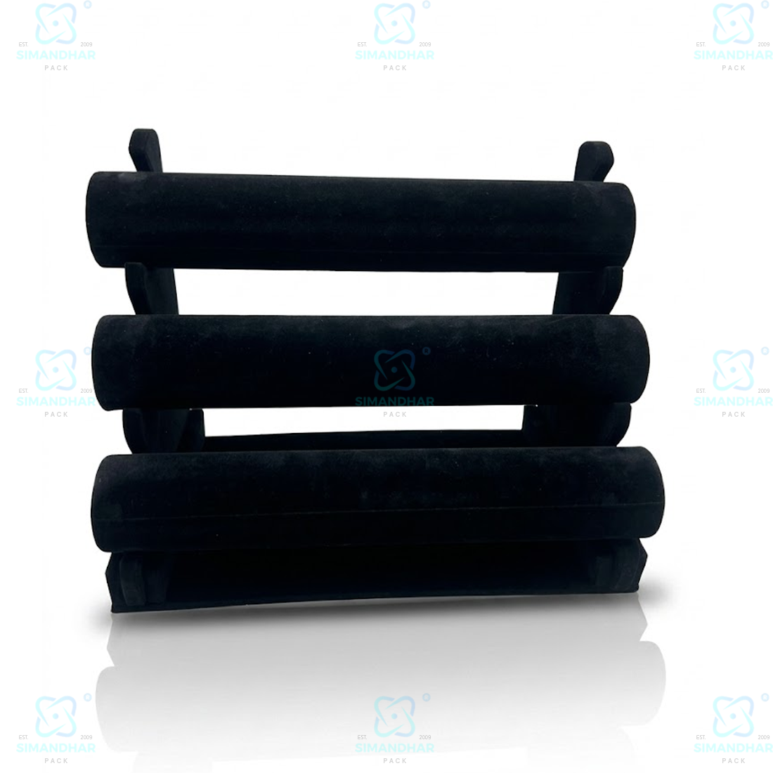 Designer Leather Velvet 3 Step Bangle Display Stand for Jewellery Shops