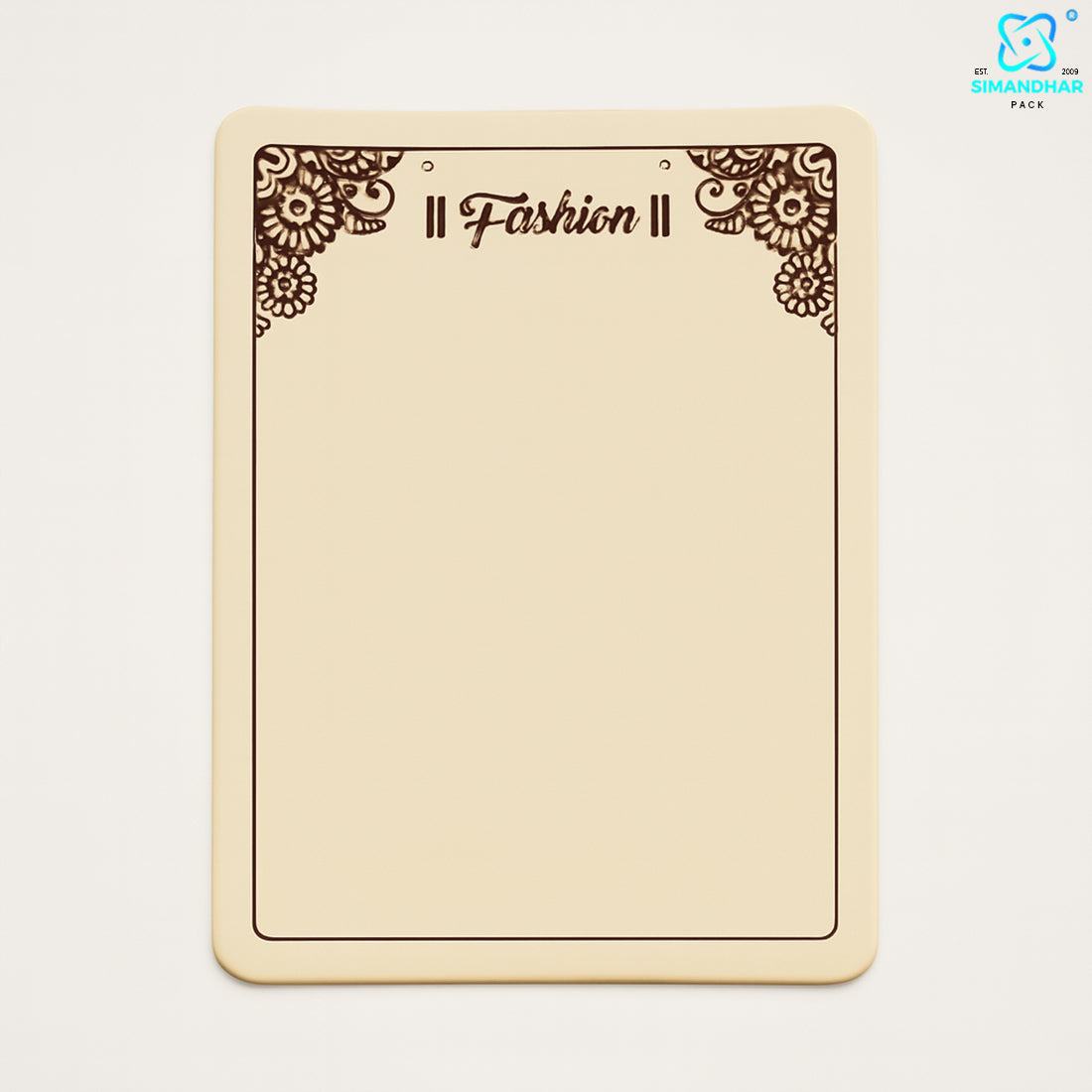 Elegant Cream Fashion Jewellery Set Card – Necklace & Earrings Holder