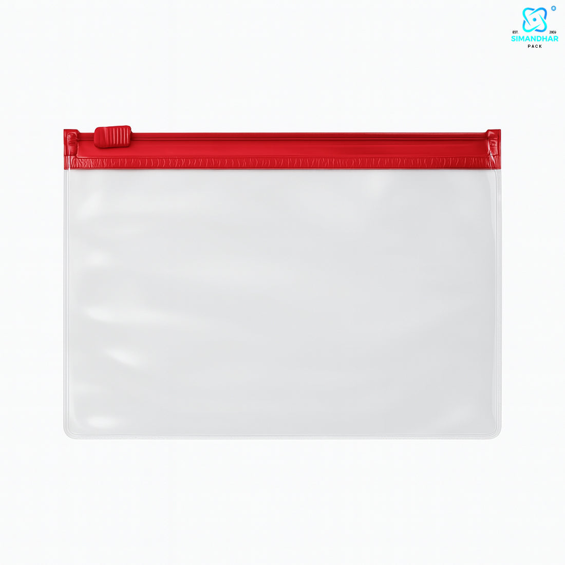 Red Clear Jewelry Pouch – Transparent Zip Bag for Earrings, Rings & Gifts