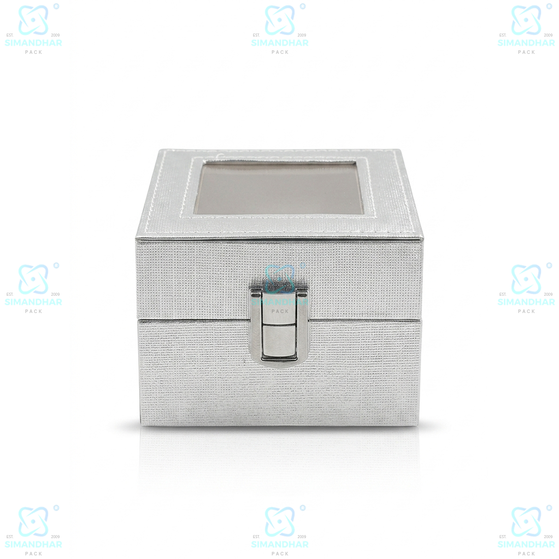 Premium Velvet Watch Storage Box with 2 Compartments – Leather Watch Display Case