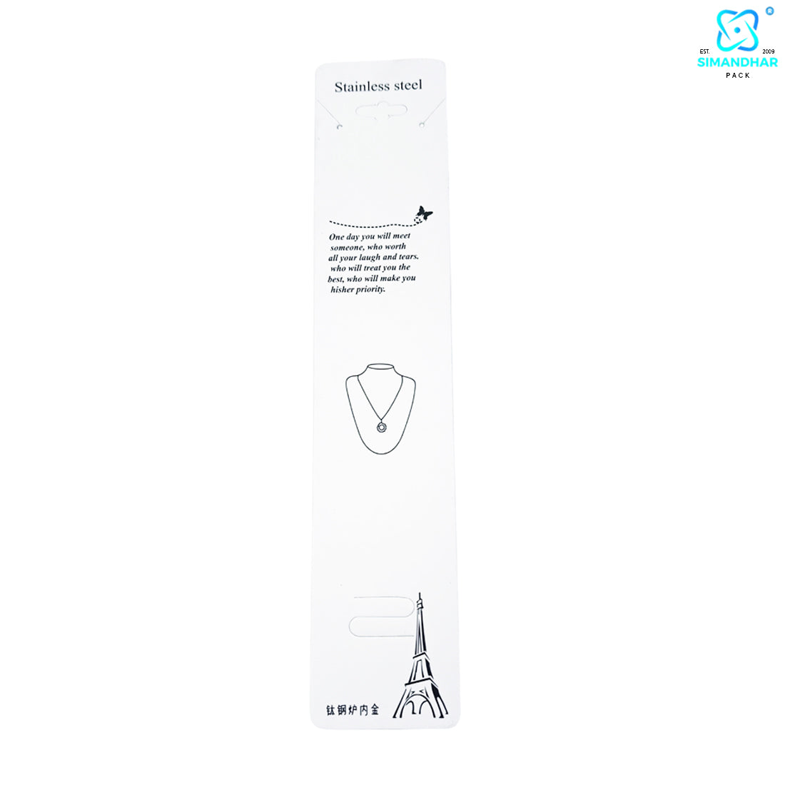 Jewellery Display & necklace Cards for Packaging