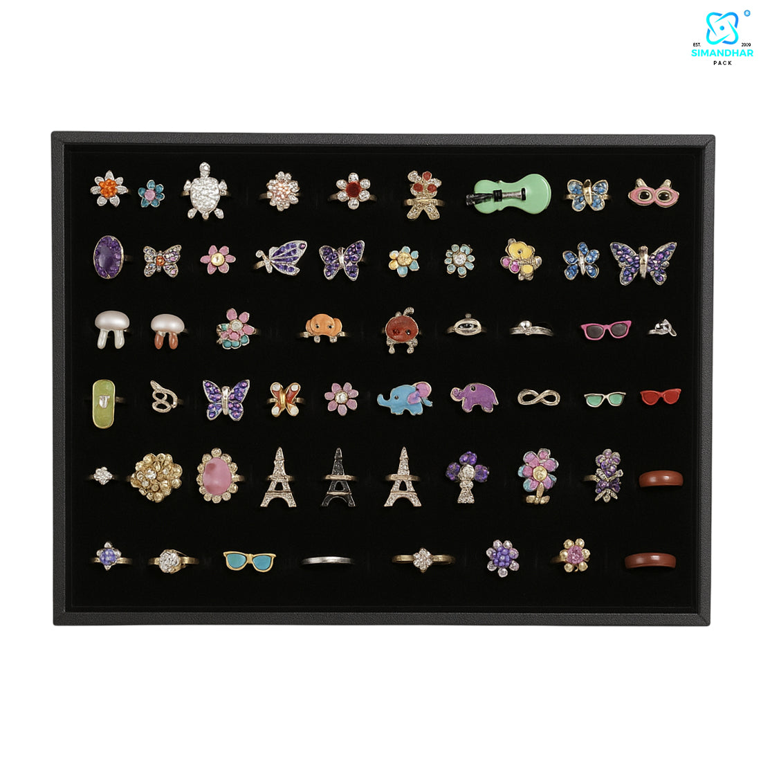 Compact Ring Organizer Tray for Rings Collection