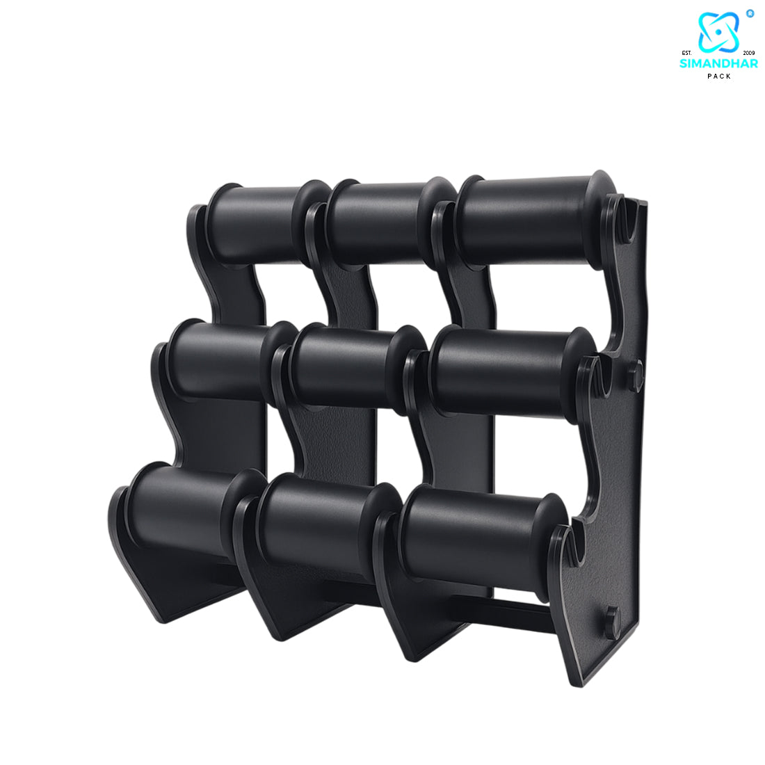white , black Plastic 3 Roll Jewelry Bangle Display Stand Holder For Jewelry Storage And Jewelry Shop