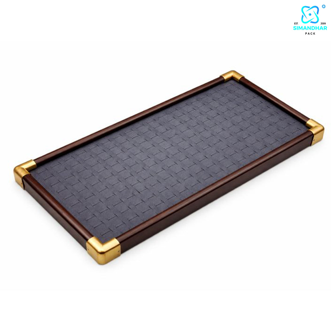 Fancy Velvet Rings Wooden Display Tray for Jewellery