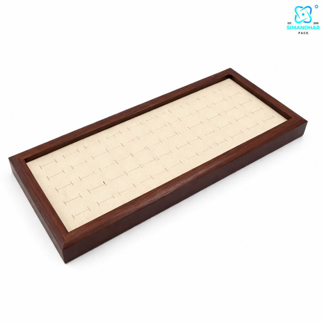 Premium Wooden Velvet Ring Tray for Jewellery Display & Storage