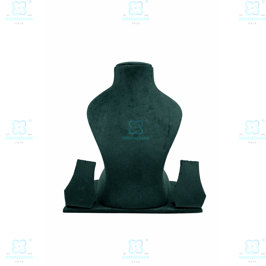 Professional Velvet Jewellery Bust Stand for Showroom Display & Jewellery Photography