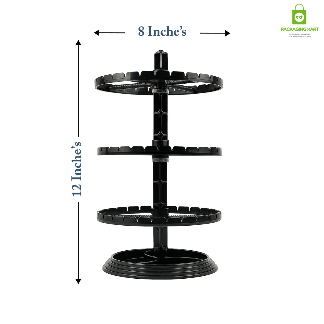 Rotating Round Plastic Stand for Earrings & Studs