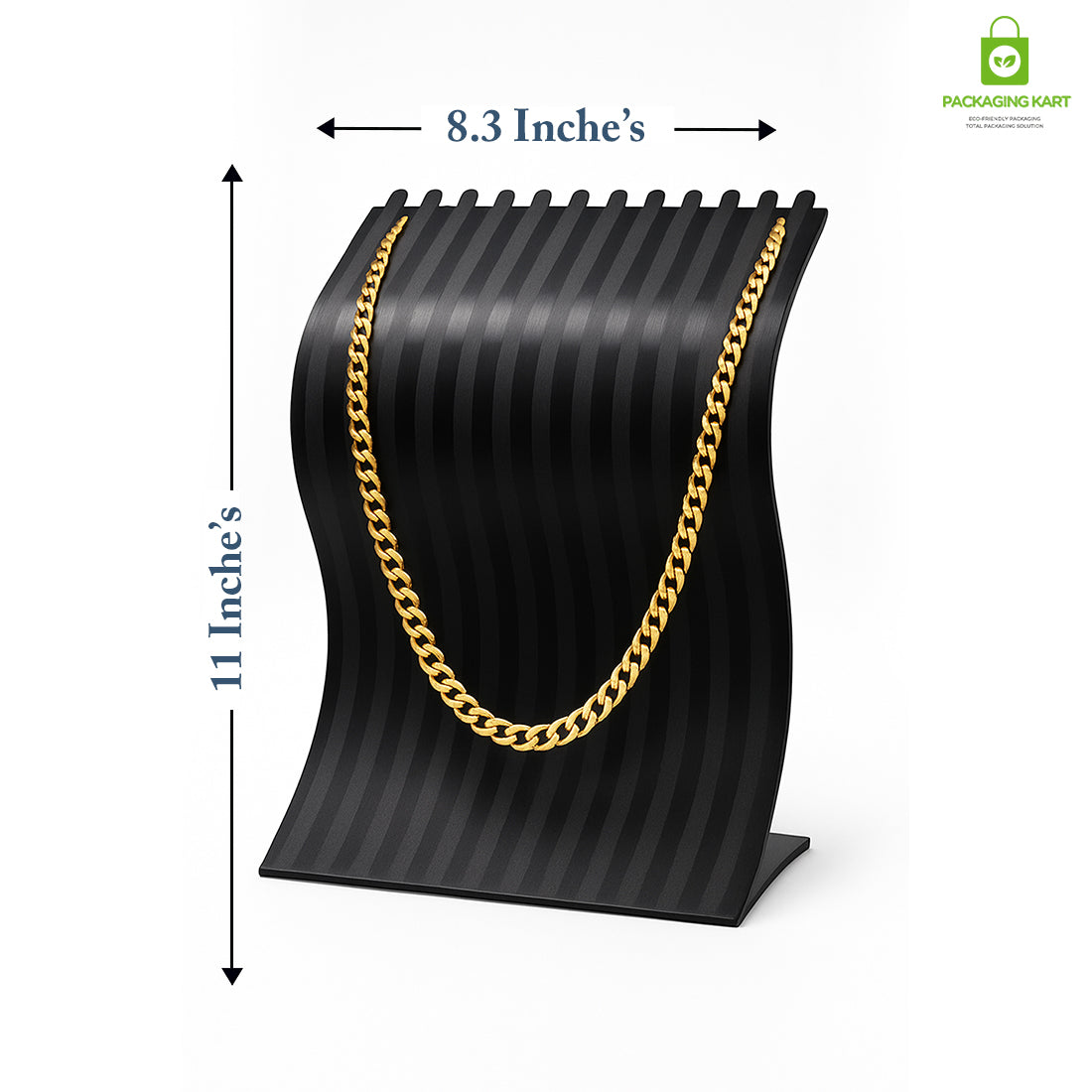 Elegant Curved Chain Mala Stand – Premium Necklace & Mala Display Organizer