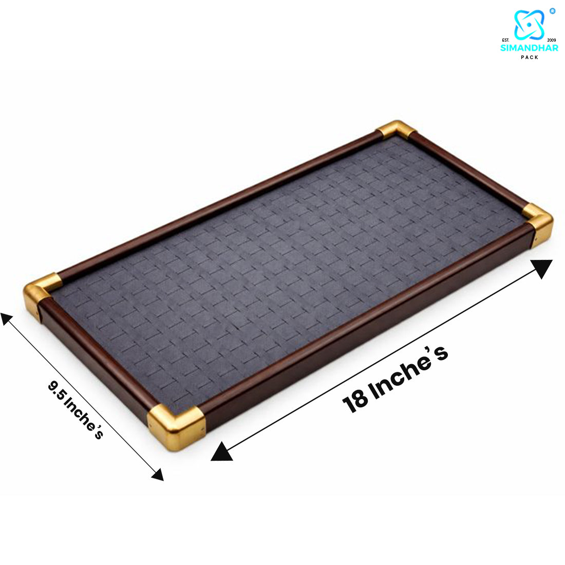 Fancy Velvet Rings Wooden Display Tray for Jewellery