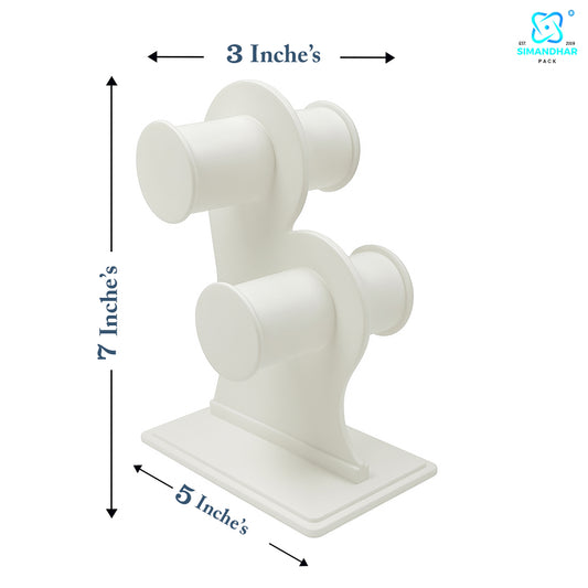 white,Black Plastic 2 Step Jewelry Bangle Display Stand Holder For Jewelry Storage And Jewelry Shop