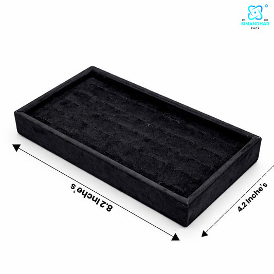 Elegant Velvet Ring Tray for Jewellery Shop & Home Use