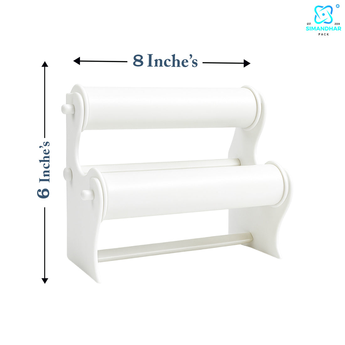 white Plastic 2 Roll Jewllery Bangle Display Stand Holder For Jewelry Storage And Jewelry Shop