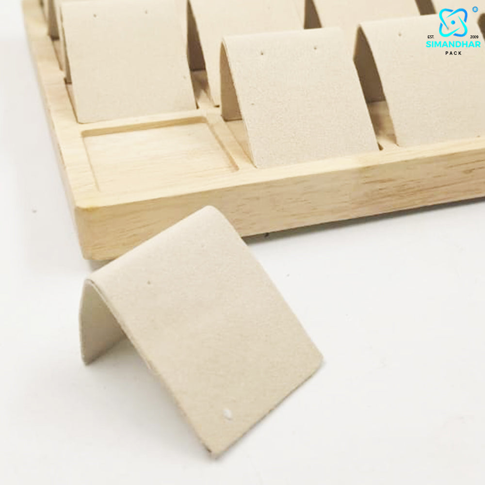 Stylish Cream Jewellery Tray for Earrings Showcase
