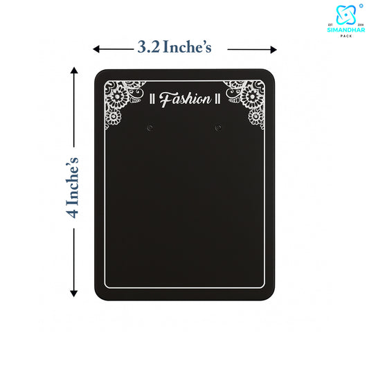 Fashion Jewellery Set Card in Black for Elegant Packaging