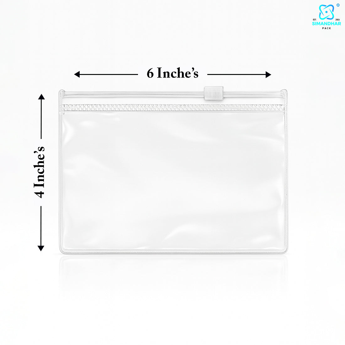 Red Clear Jewelry Pouch – Transparent Zip Bag for Earrings, Rings & Gifts