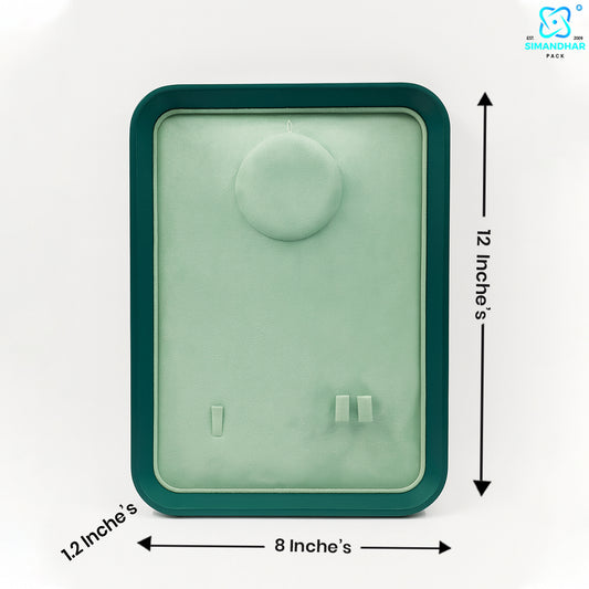 Green Necklace Display Tray | Pendant & Chain Jewellery Organizer