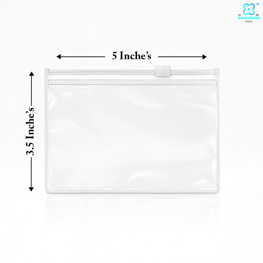 Red Clear Jewelry Pouch – Transparent Zip Bag for Earrings, Rings & Gifts